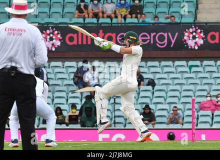Will Pucovski hat sein Testdebüt für Australien beim dritten Test gegen Indien beim SCG gemacht. Regen stoppte das Spiel nach einer halben Stunde am ersten Tag. Mit: Will Pucovski wo: Sydney, Australien Wann: 07 Jan 2021 Credit: WENN.com Stockfoto
