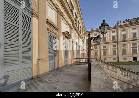 Architektur und Details der Villa reale, Palast, neoklassizistisches Gebäude im königlichen Park der Monza Stockfoto