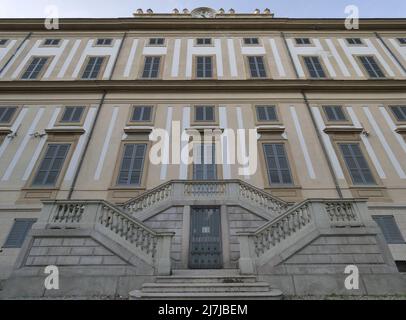 Architektur und Details der Villa reale, Palast, neoklassizistisches Gebäude im königlichen Park der Monza Stockfoto