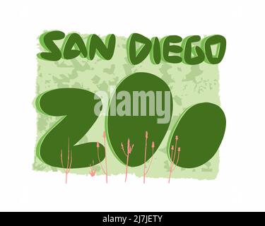 San Diego Zoo mit bester Qualität Stock Vektor