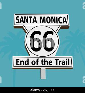 santa monica Mark in Los Angeles Stock Vektor
