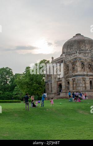 Gebäude in Lodhi Garten bekannt als Shish Gumbad. Stockfoto