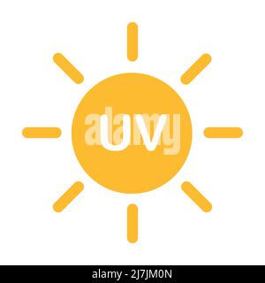 UV-Strahlung Symbol Vektor Solar-UV-Licht Symbol für Grafik-Design, Logo, Website, Social Media, mobile App, UI-Abbildung. Stock Vektor