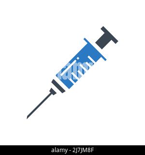 Symbol für Vektorglyphe in Verbindung mit der Spritze Stock Vektor