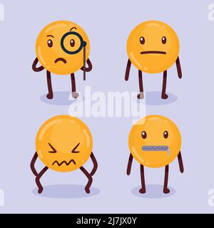 Verschiedene Emojis-Symbole Stock Vektor