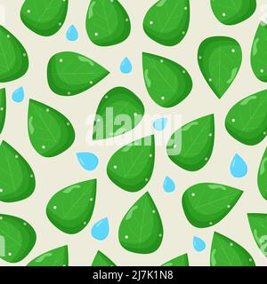 Exotische Blätter, Regenwald. Nahtlose, handgemalte Aquarell Muster Vektor Hintergrund Stock Vektor