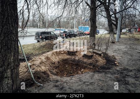 Adrien Vautier / Le Pictorium - Russische Invasion in der Ukraine, Kiew bereitet sich vor - 3/3/2022 - Ukraine / Kiew - die territoriale Verteidigung ist organisiert Stockfoto