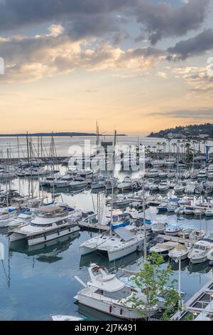 Der Hafen von Golfe Juan Vallauris an der Cote d'Azur Stockfoto