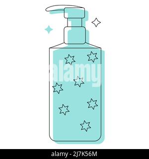 Waschmittelsymbol auf weißem Hintergrund isoliert. Flache Vektorgrafik. Stock Vektor