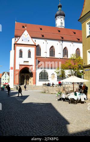 Deutschland Bayern Romantische Straße. Landsberg am Lech. Maria Himmelfahrt Stockfoto