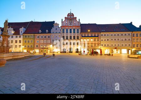 Deutschland Bayern Romantische Straße. Landsberg am Lech. Hauptplatz Stockfoto