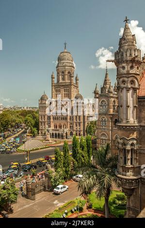 06 02 2008 The Municipal Corporation Building, Mumbai befindet sich im Süden von Mumbai in Maharashtra, Indien. Es ist auch bekannt als Bombay Municipal Corporat Stockfoto