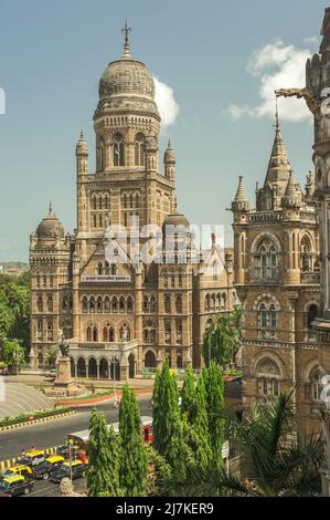 06 02 2008 The Municipal Corporation Building, Mumbai befindet sich im Süden von Mumbai in Maharashtra, Indien. Es ist auch bekannt als Bombay Municipal Corporat Stockfoto