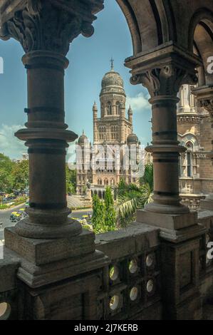 06 02 2008 The Municipal Corporation Building, Mumbai befindet sich im Süden von Mumbai in Maharashtra, Indien. Es ist auch bekannt als Bombay Municipal Corporat Stockfoto