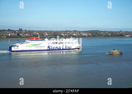 Stena Line RO RO Fähre von Liverpool nach Belfast Stockfoto