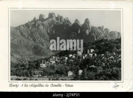 Zonza Abteilung: 2A - Corse-du-Sud Region: Corse Vintage Postkarte, 20. Jahrhundert Stockfoto