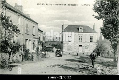 Neuilly-en-Sancerre Abteilung: 18 - Cher Region: Centre-Val de Loire (ehemals Centre Region) Vintage Postkarte, Ende 19. - Anfang 20. Jahrhundert Stockfoto