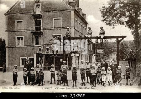 Lisieux, katholisches Lager Sainte-Thérèse Abteilung: 14 - Calvados Region: Normandie (ehemals Basse-Normandie) Vintage-Postkarte, Ende 19. - Anfang 20. Jahrhundert Stockfoto