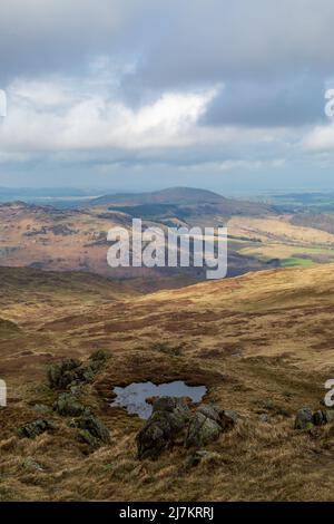 Blick auf die Berge von Cumbrian, vom Ort fiel Stockfoto