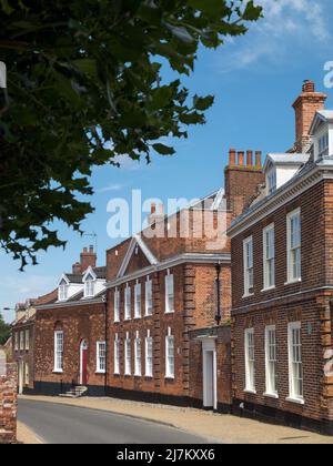 Schöne georgianische Häuser in Northgate, Beccles, Suffolk, England, Großbritannien, Stockfoto