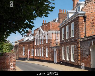Schöne georgianische Häuser in Northgate, Beccles, Suffolk, England, Großbritannien, Stockfoto