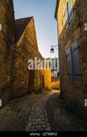 Beynac-et-Cazenac ist ein Dorf im Département Dordogne im Südwesten Frankreichs. In der Gemeinde befindet sich das mittelalterliche Chateau de Beynac. Stockfoto