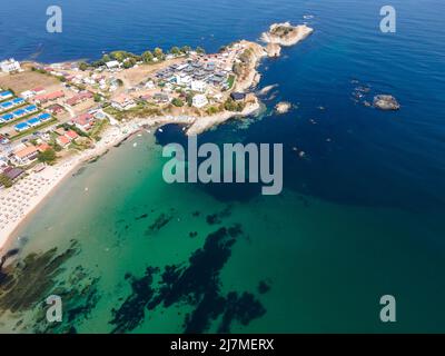 Luftaufnahme des Strandes von Arapya in der Nähe der Stadt Tsarevo, Burgas Region, Bulgarien Stockfoto