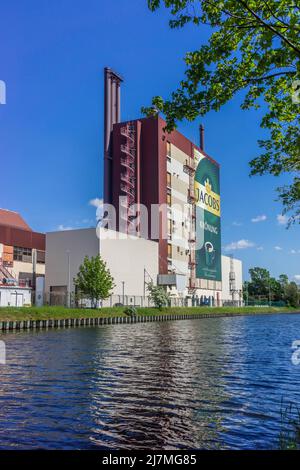 Jacobs Krönung, Kaffeeröstung - Kaffeeröster am Britzer Zweigkanal/ Britzer Verbindungskanal in Berlin Stockfoto