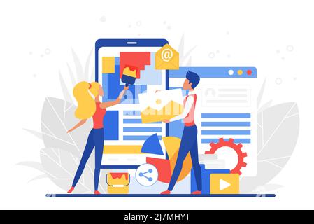 Benutzeroberfläche und mobile Entwicklung. Programmierprozess für das Layout der Anwendung Stock Vektor