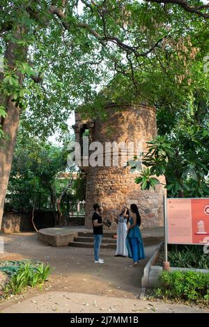 Alter Turm im Lodhi Garten. Stockfoto