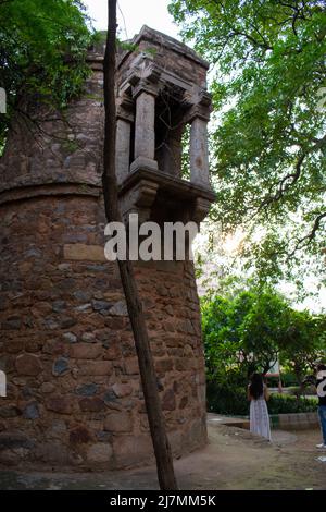 Alter Turm im Lodhi Garten. Stockfoto