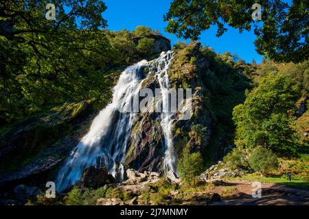 Der höchste Wasserfall Irlands, Powerscourt, Wicklow Mountains National Park, Irland Stockfoto