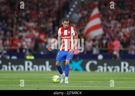 Madrid, Spanien. 8.. Mai 2022. Jose Maria Gimenez (Atletico) Fußball: Spanisches Spiel 'La Liga Santander' zwischen Club Atletico de Madrid 1-0 Real Madrid CF im Estadio Wanda Metropolitano in Madrid, Spanien. Quelle: Mutsu Kawamori/AFLO/Alamy Live News Stockfoto