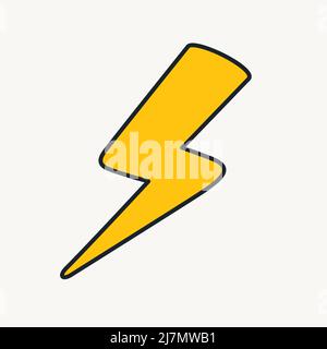 Cartoon Vektor lustig niedlich Comic-Figuren, Thunderbolt. Stock Vektor