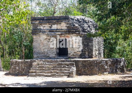 Nohoch nah (Casa Grande), San Gervasio Maya archaelogische Stätte, Cozumel, Quintana Roo, Mexiko Stockfoto