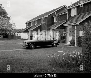 © 2021 John Angerson Concours Zustand Austin Princess Vanden Plas Auto außerhalb Wohnanlage in Emmer Green berkshire. Stockfoto