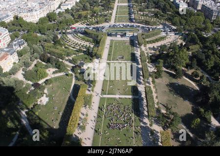 Flash Mob Free Gaza à La Tour Eiffel Paris le 03 juillet 2011 Stockfoto