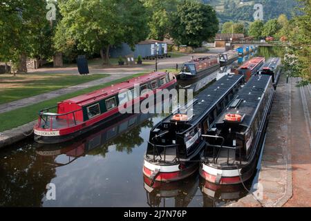 Llangollen-Kanal, Pontysilllte-Aquädukt, Trevor, Wrexham County, Nordwales Stockfoto