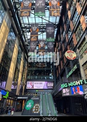 Boston North Station Bahnhof Terminal und TD Garden Haupttor in North End, Boston, Massachusetts, MA, USA. Stockfoto