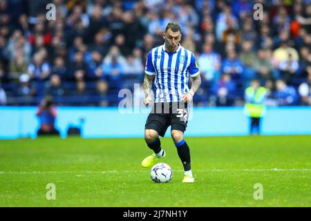 Hillsborough Stadium, Sheffield, England - 9.. Mai 2022 Jack Hunt (32) von Sheffield Mittwoch - während des Spiels Sheffield Mittwoch gegen Sunderland, Sky Bet League One, (spielen zweite Etappe) 2021/22, Hillsborough Stadium, Sheffield, England - 9.. Mai 2022 Credit: Arthur Haigh/WhiteRoseFotos/Alamy Live News Stockfoto