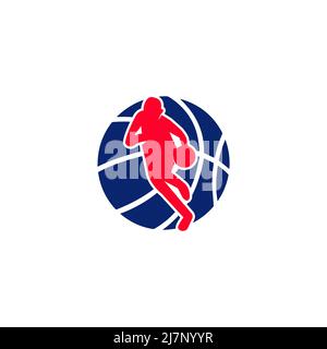 Basketball, Logo, Emblem Vektor Stockfoto