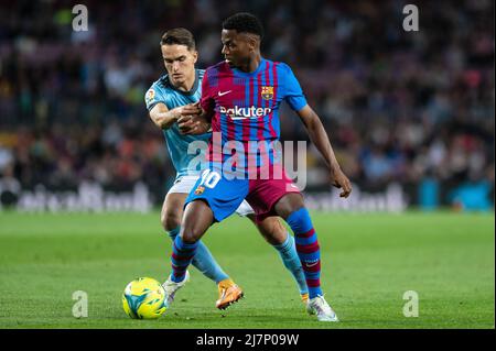 Barcelona, Spanien. 10.. Mai 2022. La Liga Spanisches Fußballspiel La Liga FC Barcelona gegen Celta im Camp Nou Stadium, Barcelona 10 Mai, 2022 Ansu Fati 900/Cordon Pressequelle: CORDON PRESS/Alamy Live News Stockfoto