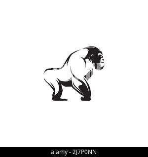 Gorilla-Logo-Vektor Stockfoto