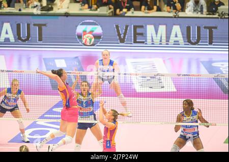 Monza, Italien. 10.. Mai 2022. Vero Volley Monza) Danesi Anna während des Play Off - Vero Volley Monza gegen Prosecco Doc Imoco Volley Conegliano, Volleyball Italienische Serie A1 Frauenspiel in Monza, Italien, Mai 10 2022 Credit: Independent Photo Agency/Alamy Live News Stockfoto