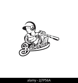Vektor mit Baseballlogo Stockfoto