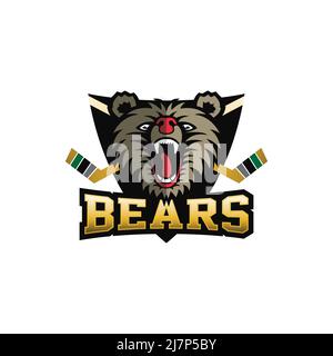 Hockey Bear eSports-Logo Stockfoto