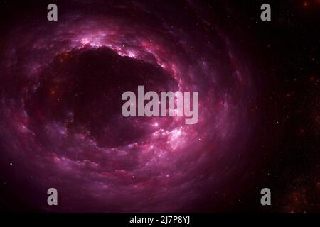 Raum Hintergrund mit realistischen Nebula und glänzenden Sternen. Bunter Kosmos mit Stardust und Milchstraße. Magic color Galaxy. Unendlichen Universum und starr Stockfoto