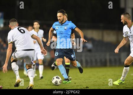 Der amtierende ALeague-Champion Sydney FC schlug MacArthur Bulls 3 zu 0, nachdem ein enormer Sturm zu einer Verzögerung von mehr als 30 Minuten führte.Featuring: Milos Ninkovic wo: Sydney, Australien Wann: 30 Jan 2021 Credit: WENN.com Stockfoto