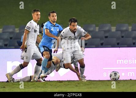 Der amtierende ALeague-Champion Sydney FC schlug MacArthur Bulls 3 zu 0, nachdem ein enormer Sturm zu einer Verzögerung von mehr als 30 Minuten führte.Featuring: Benat Etxebarria wo: Sydney, Australien Wann: 30 Jan 2021 Credit: WENN.com Stockfoto