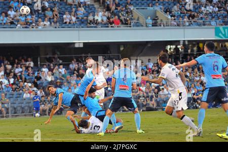 Der amtierende ALeague-Champion Sydney FC schlug MacArthur Bulls 3 zu 0, nachdem ein enormer Sturm zu einer Verzögerung von mehr als 30 Minuten führte.Featuring: Atmosphere Where: Sydney, Australien Wann: 30 Jan 2021 Credit: WENN.com Stockfoto